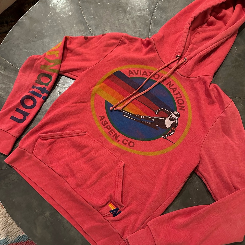 Red Aviation Nation Hoodie size xs